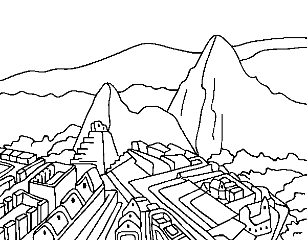 Dibuix de Machu Picchu per Pintar on-line
