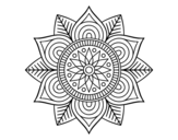 Dibuix de Mandala flor estel·lar per pintar