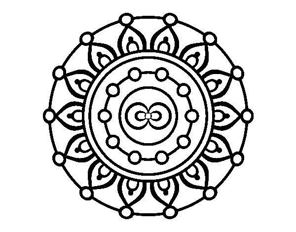 Dibuix de Mandala meditació per Pintar on-line