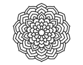 Dibuix de Mandala pètals de flor per pintar