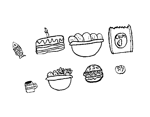 Dibuix de Menjar per Pintar on-line