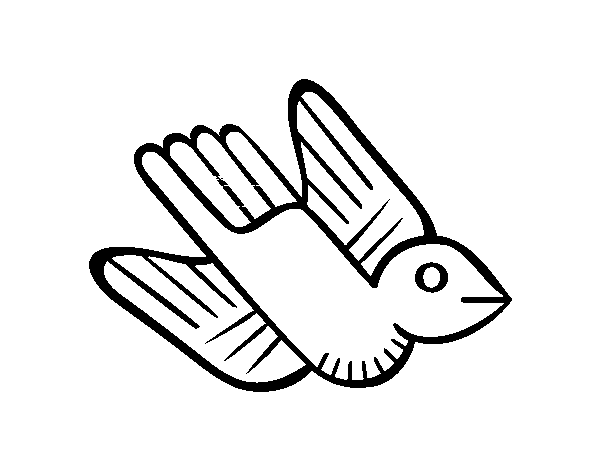 Dibuix de Ocell asteca per Pintar on-line