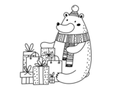 Dibujo de Ós amb regals de Nadal