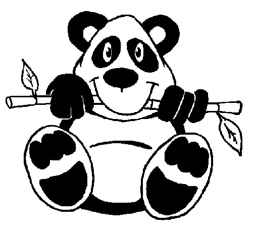 Dibuix de Ós Panda per Pintar on-line