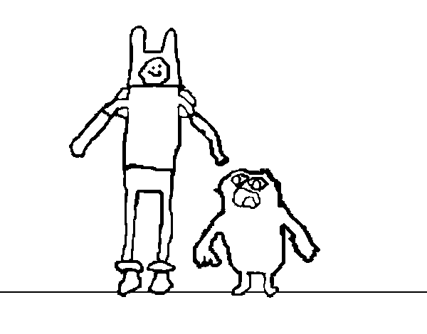 Dibuix de Personatges Adventure Time per Pintar on-line