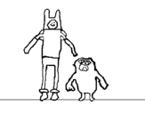 Dibuix de Personatges Adventure Time per pintar