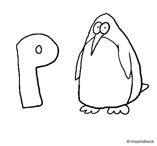 Dibuix de Pingüi per Pintar on-line
