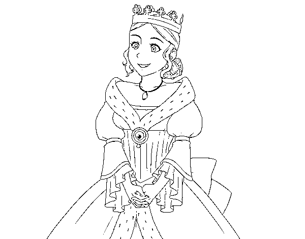 Dibuix de Princesa medieval per Pintar on-line