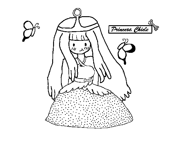 Dibuix de Princesa xiclet per Pintar on-line