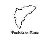 Dibuix de Provincia d'Alacant per pintar