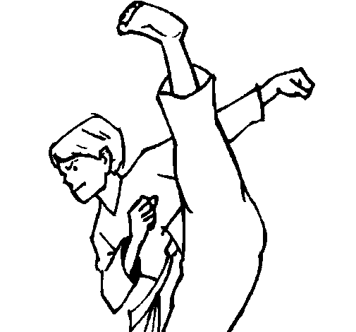 Dibuix de Puntada de karate per Pintar on-line