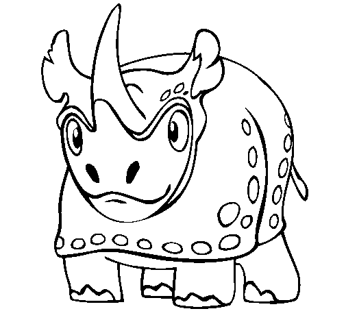Dibuix de Rinoceront  4 per Pintar on-line