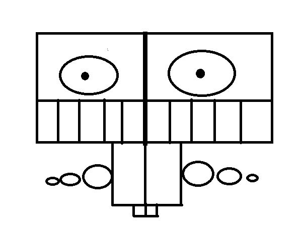 Dibuix de Robot amb dues cares per Pintar on-line