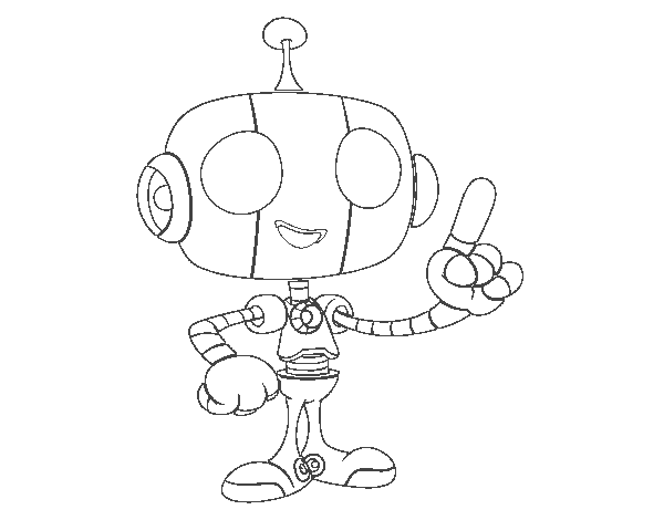 Dibuix de Robot simpàtic per Pintar on-line