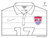 Dibuix de Samarreta del mundial de futbol 2014 dels Estats Units per pintar