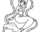 Dibuix de Sirena amb perles per pintar