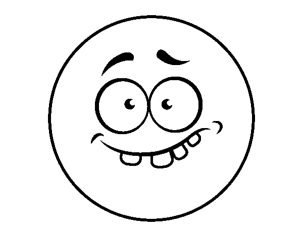 Dibuix de Smiley amb dents per Pintar on-line