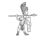 Dibujo de Soldat romà en defensa