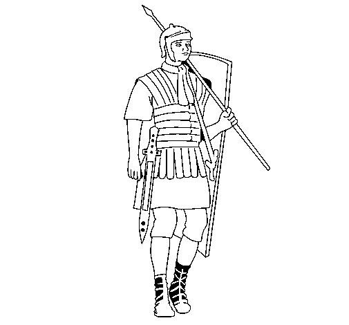 Dibuix de Soldat romà  per Pintar on-line
