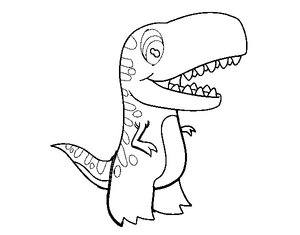 Dibuix de Tiranosaure nadó per Pintar on-line