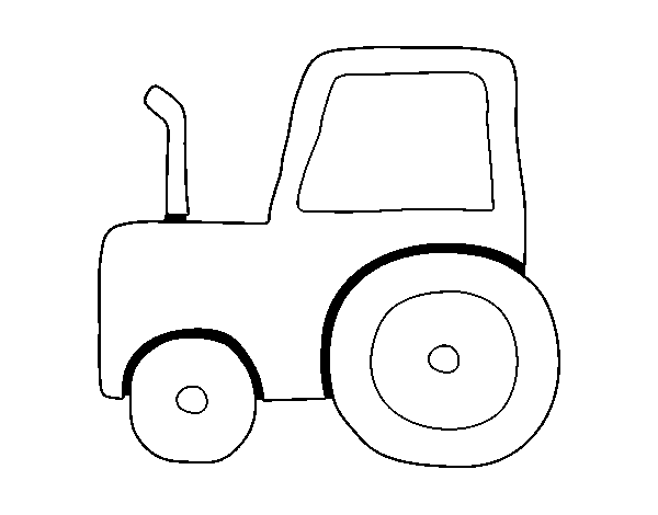 Dibuix de Tractor clàssic per Pintar on-line