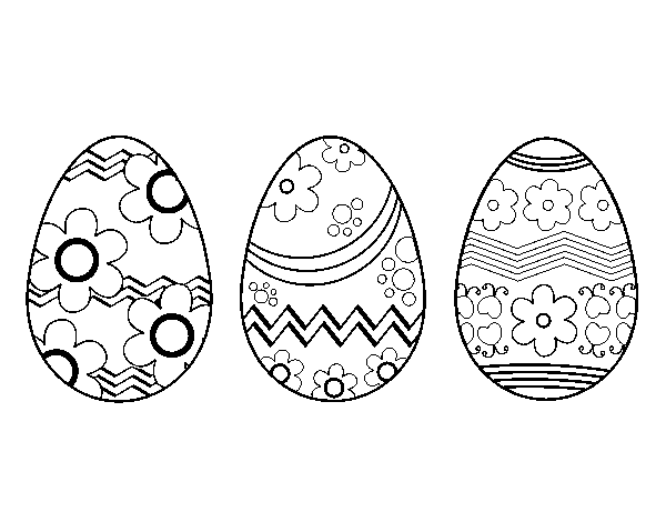 Dibuix de Tres ous de pasqua per Pintar on-line