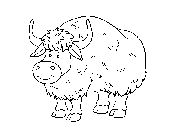 Dibuix de Un búfal per Pintar on-line