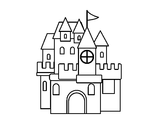 Dibuix de Un castell per Pintar on-line