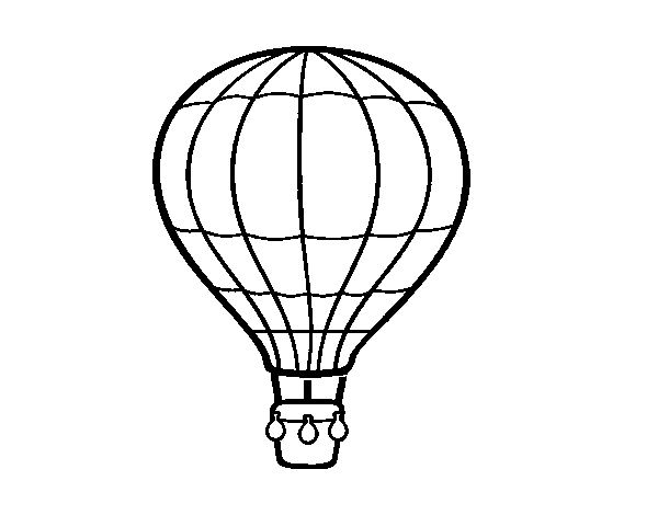 Dibuix de Un globus aerostàtic per Pintar on-line
