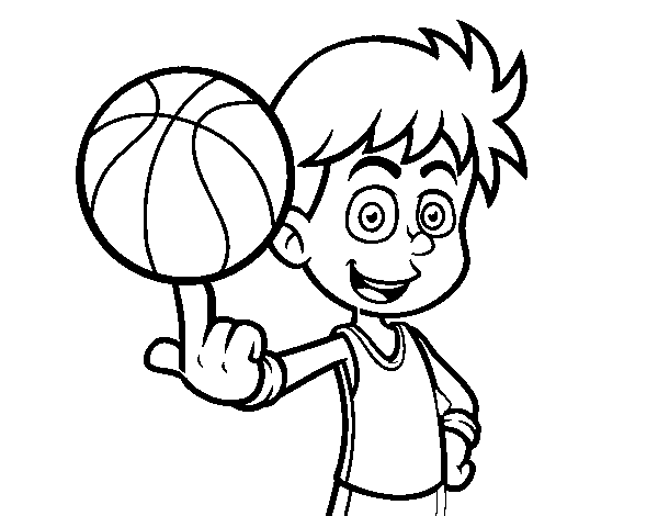 Dibuix de Un jugador de bàsquet junior per Pintar on-line