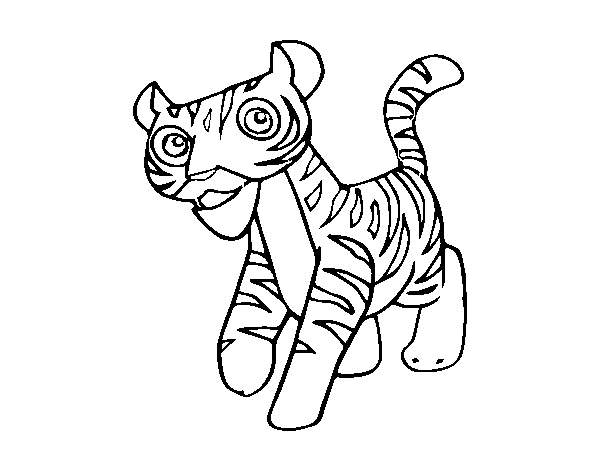 Dibuix de Un tigre per Pintar on-line