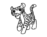 Dibuix de Un tigre per pintar