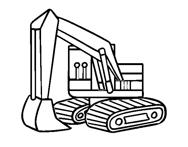 Dibuix de Una excavadora per Pintar on-line