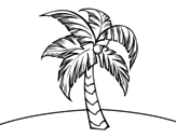Dibuix de Una palmera per pintar