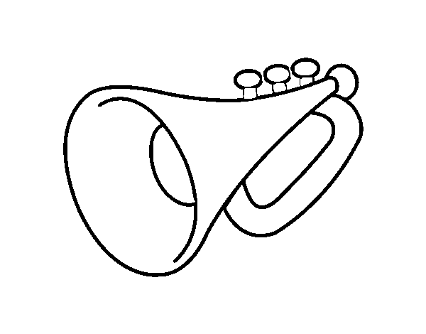 Dibuix de Una trompeta per Pintar on-line
