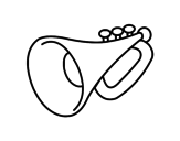 Dibujo de Una trompeta