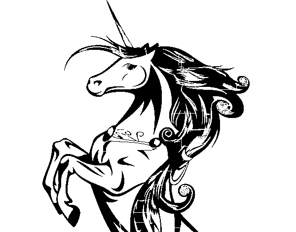 Dibuix de Unicorn màgic per Pintar on-line