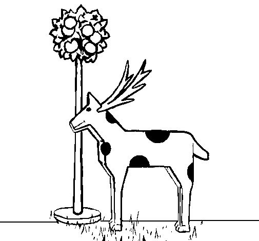 Dibuix de Vaca de cartró  per Pintar on-line