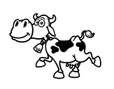 Dibuix de Vaca lletera 1 per pintar