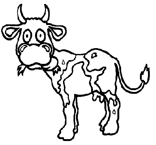 Dibuix de Vaca per Pintar on-line