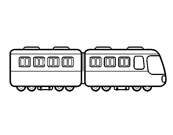 Dibuix de Vagons de tren per Pintar on-line