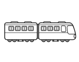 Dibuix de Vagons de tren per pintar