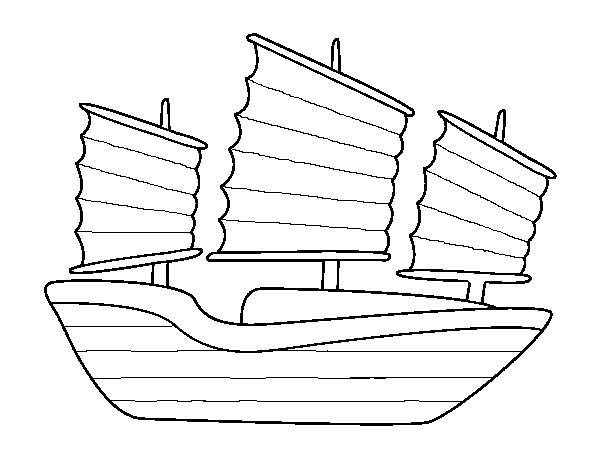 Dibuix de Vaixell oriental per Pintar on-line